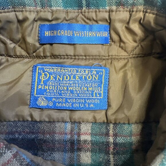 Pendleton Shirt Men's Large Long Board Work Wool Flannel Western Preppy Cowboy - Picture 11 of 12